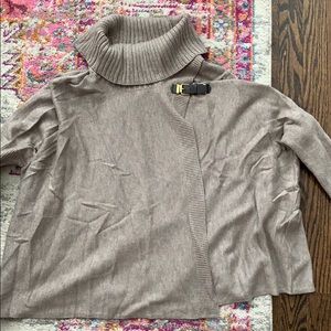 Calvin Klein Turtleneck Poncho Sweater